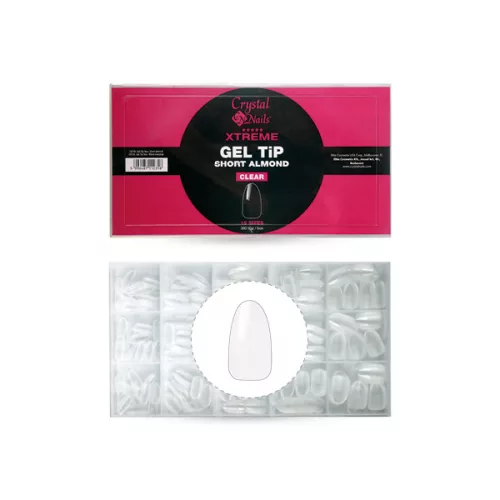 Crystal Nails Xtreme Gel Tip Box - Rövid mandula
