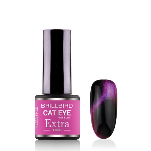 BrillBird TPO FREE HEMA Free CAT EYE EXTRA pink - pink színű macskaszem GÉL LAKK 4 ml