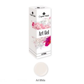   Crystal Nails Art Gel HEMA Free festőzselé - Art White (5 ml) TF