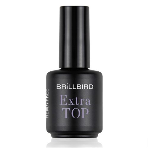 BrillBird TPO FREE HEMA Free Extra Top - Megújult formula -fixálásmentes, univerzális fedőfény 15ml