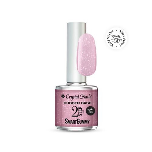 Crystal Nails 2S SmartGummy HEMA Free Rubber base gel - Nr5 Shimmer candy 8ml