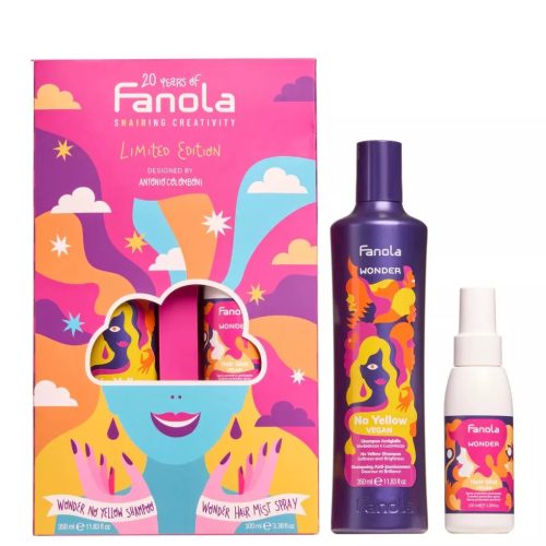 Fanola Wonder No Yellow  Celebration Kit sampon és védő spray csomag