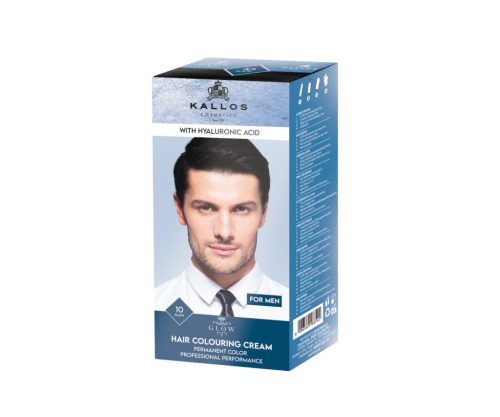 Kallos GLOW Tartós Férfi Krémhajfesték - 10 Fekete 60ml
