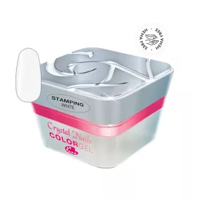 Crystal Nails HEMA Free Stamping Color Gel - White 3ml TF