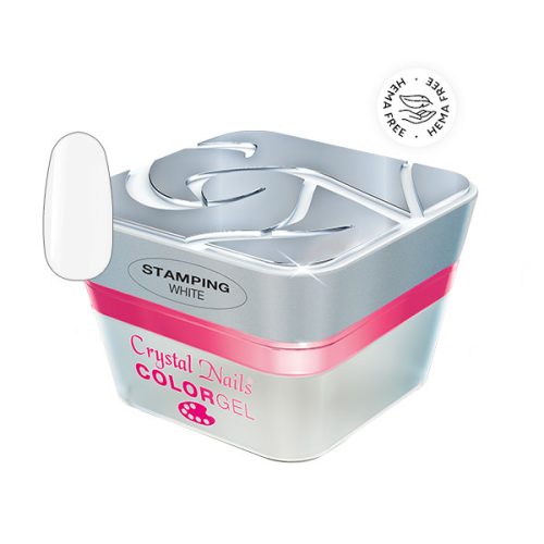 Crystal Nails HEMA Free Stamping Color Gel - White 3ml TF