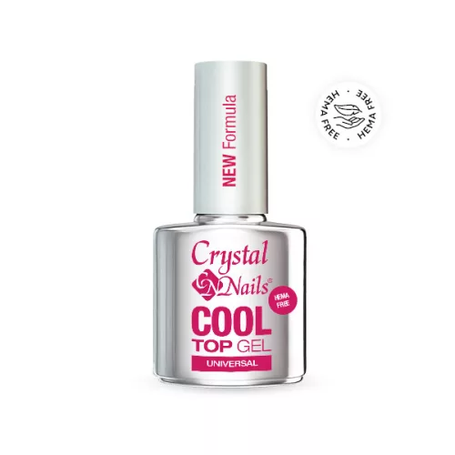 Crystal Nails Cool Top Gel HEMA Free Universal - New Formula 13ml TF