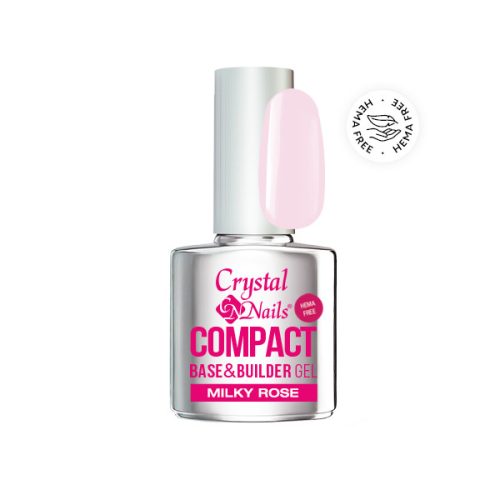 Crystal Nails Compact Base gel HEMA Free Milky rose - 13ml TF