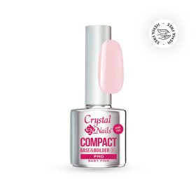   Crystal Nails Compact Pro HEMA Free Base Gel - Milky Rose 13ml TF