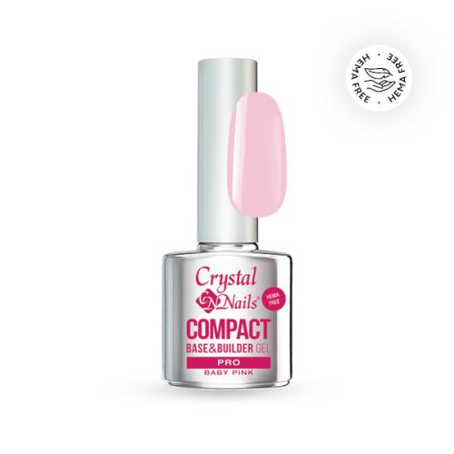Crystal Nails Compact Pro HEMA Free Base Gel - Baby Pink 13ml TF