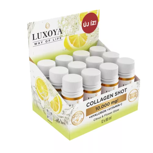 Luxoya COLLAGEN SHOT 10.000 mg 12x60 ml gyűjtődoboz - Bodza-lime ízű
