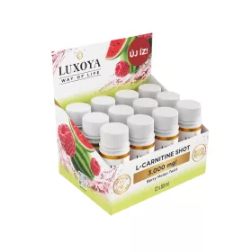   Luxoya L-CARNITINE SHOT 3.000 mg 12x60 ml gyűjtődőboz - Görögdinnye-málna ízű