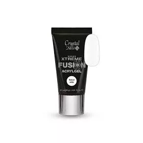   Crystal Nails Xtreme Fusion HEMA Free AcrylGel Natural White - 27ml (30g) TF