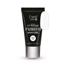 Crystal Nails Xtreme Fusion HEMA Free AcrylGel Natural White - 27ml (30g) TF