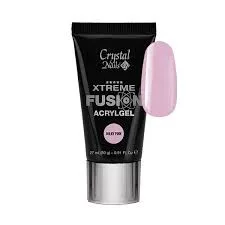 Crystal Nails Xtreme Fusion HEMA Free AcrylGel Milky Rose - 27ml (30g) TF