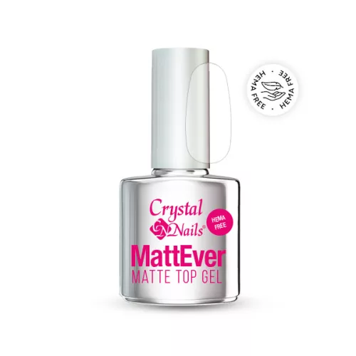 Crystal Nails TPO FREE HEMA Free MattEver Matt Top Gel - 13ml
