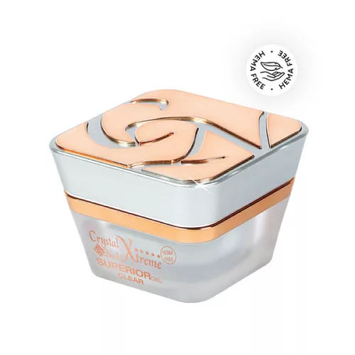 Crystal Nails Xtreme Superior HEMA Free gel építőzselé - Clear 50 ml TF