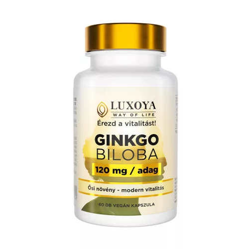 Luxoya Ginkgo biloba kivonatot és cinket tartalmazó étrend-kiegészítő kapszula - 60db