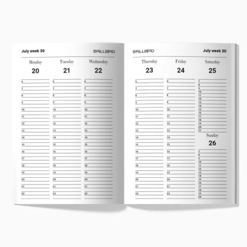 Brillbird Naptárbelső 2026 - angol