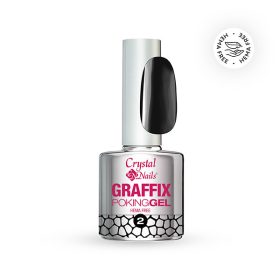 Crystal Nails Graffix Poking Gel - 02 Black 4ml TF