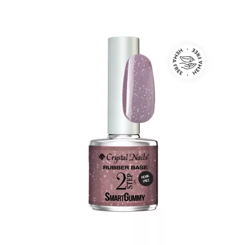 Crystal Nails TPO FREE 2S SmartGummy HEMA Free Rubber base gel - Nr07 Shimmer mauve 8ml