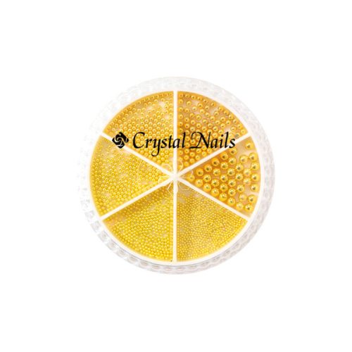 Crystal Nails Metál Körömgyöngy készlet - Gold