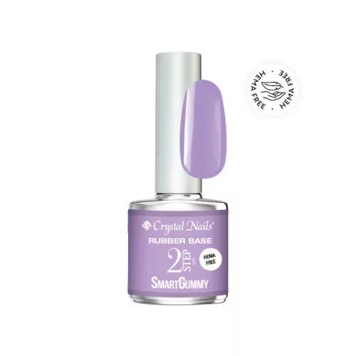 Crystal Nails TPO FREE 2S SmartGummy HEMA Free Rubber base gel - Nr23 Pastel Lilac 8ml
