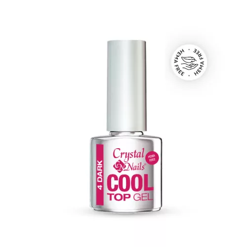 Crystal Nails Cool Top Gel HEMA Free 4 Dark - 8ml TF