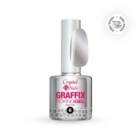 Crystal Nails Graffix Poking Gel - 06 Silver 4ml TF