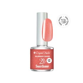   Crystal Nails TPO FREE 2S SmartGummy HEMA Free Rubber base gel - Nr62 Shimmer Coral 8ml
