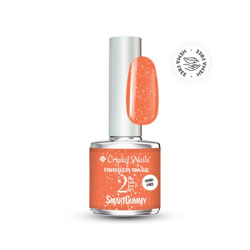 Crystal Nails TPO FREE 2S SmartGummy HEMA Free Rubber base gel - Nr25 Sunshine Orange 8ml