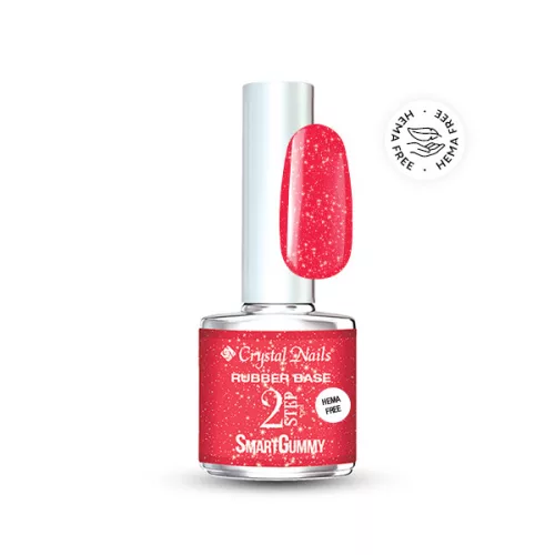 Crystal Nails TPO FREE 2S SmartGummy HEMA Free Rubber base gel - Nr26 Sunshine Coral 8ml