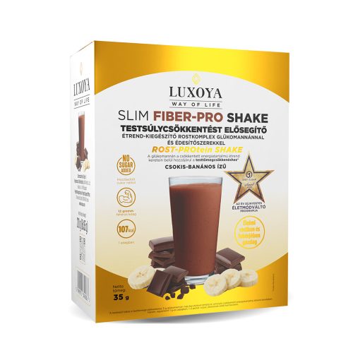 Luxoya Slim Fiber-Pro Shake - Csokis-banános - 6x35g