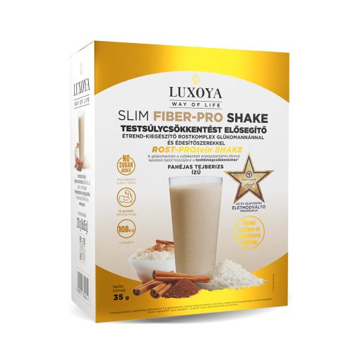 Luxoya Slim Fiber-Pro Shake - Fahéjas tejberizs - 6x35g