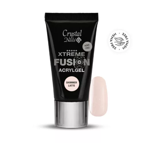 Crystal Nails Xtreme Fusion HEMA Free AcrylGel Shimmer Latte 27ml (30g) TF