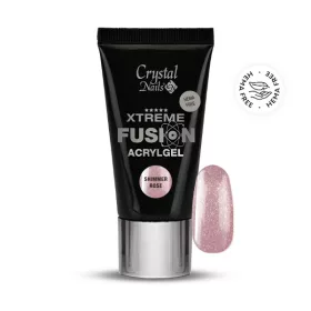   Crystal Nails Xtreme Fusion HEMA Free AcrylGel Shimmer Rose 27ml (30g) TF