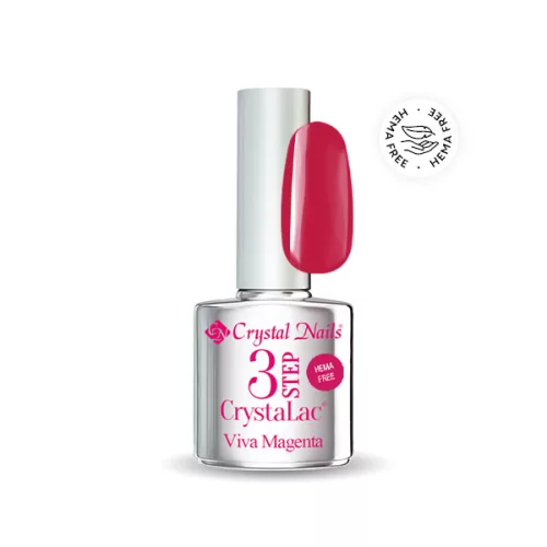 Crystal Nails TPO FREE 3 STEP HEMA Free CrystaLac -Az év színe 2023 (4ml) - Viva Magenta