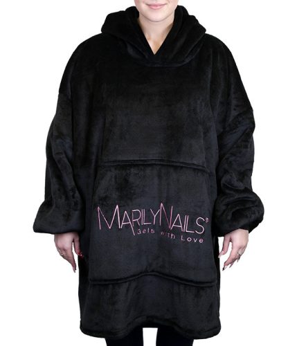 Ajándék MarilyNails Hoodie – Pulóver takaró, fekete