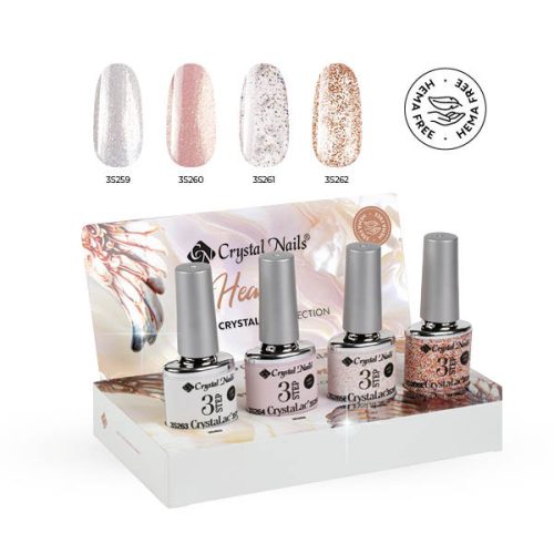 Crystal Nails 3 STEP TPO FREE HEMA Free Kit Heaven Shimmer & Glitter 2026