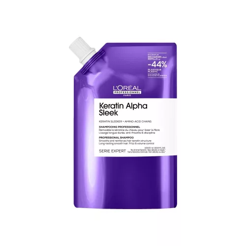 L'Oréal Professionnel Serie Expert Keratin Alpha Sleek sampon utántöltő 1000 ml