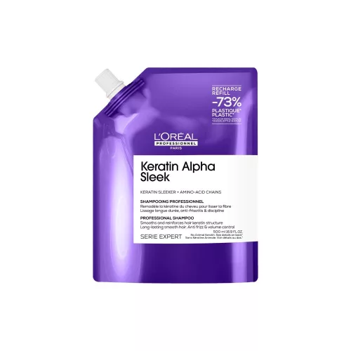 L'Oréal Professionnel Serie Expert Keratin Alpha Sleek sampon utántöltő 500 ml