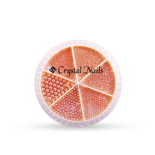  Crystal Nails Metál körömgyöngy készlet - félgyöngy - Rosegold