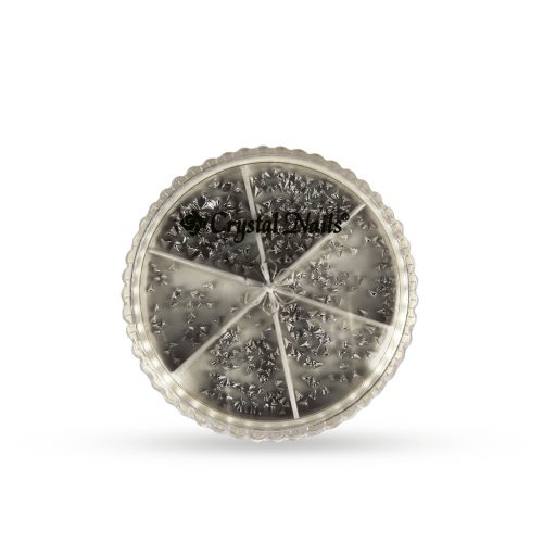 Crystal Nails Metál körömszegecs - Dark Silver