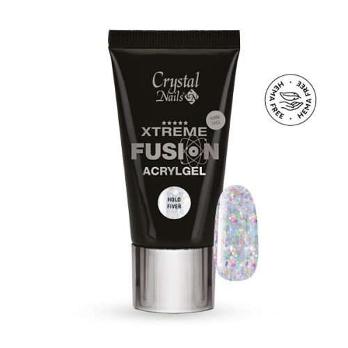 Crystal Nails Xtreme Fusion HEMA Free AcrylGel Holo Fiver 27ml (30g) TF