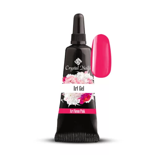 Crystal Nails Art Gel festőzselé - Neon Pink (5ml) TF