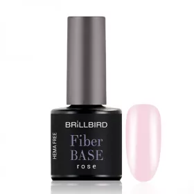   Brillbird Fiber Base Gel rose – üvegszálas alapozózselé 8ml TF