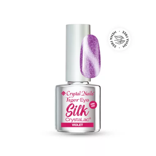 Crystal Nails TPO FREE Tiger Eye Silk HEMA Free CrystaLac - Violet 4ml