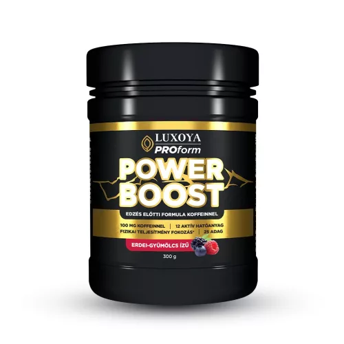 Luxoya Power Boost – Edzés előtti Italpor - Erdei gyümölcs ízű - 300 g