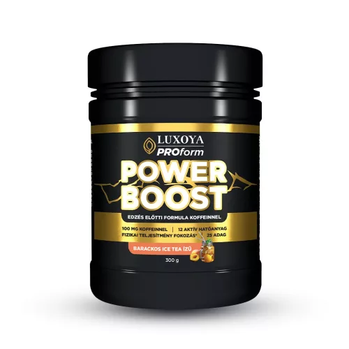 Luxoya Power Boost – Edzés Előtti Italpor - Barackos Ice Tea -300 g