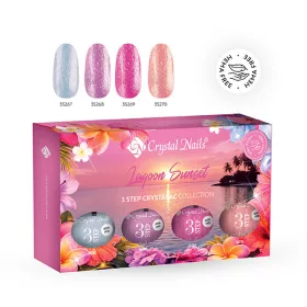   Crystal Nails TPO FREE 3 STEP HEMA Free CrystaLac Kit - Lagoon Sunset 2026 (4x4ml)