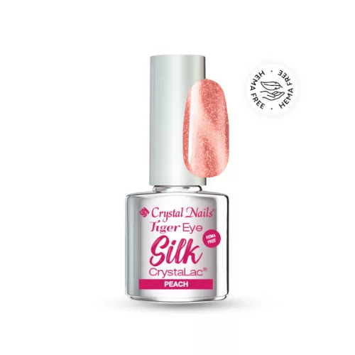Crystal Nails TPO FREE Tiger Eye Silk HEMA Free CrystaLac - Peach 4ml